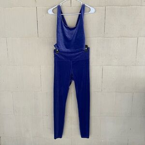 Athleta Elation Velvet Leggings + Sports Bra Set, Purple